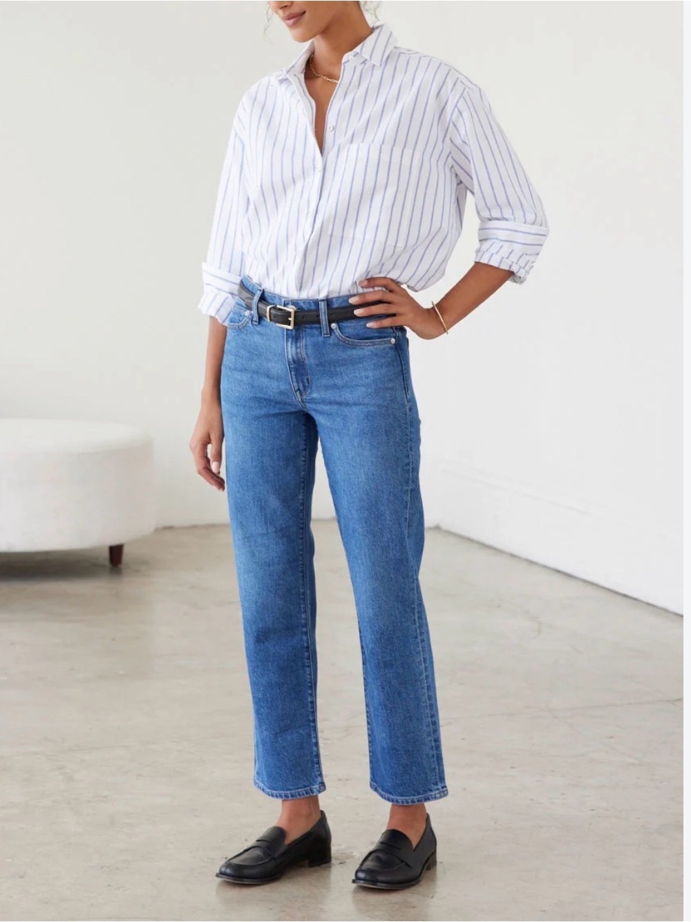 AYR Women's Jeans - The Frenchie Mid Rise Straight
